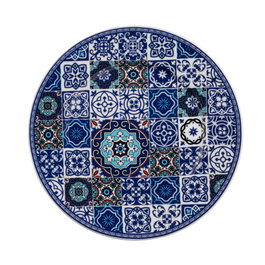 Hermia Vajilla de Porcelana de 24 Piezas en Azul Marino y Turquesa